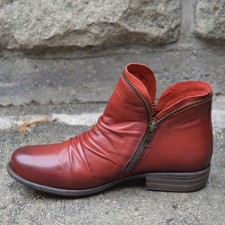 Victoria – Lederstiefel mit Reißverschluss