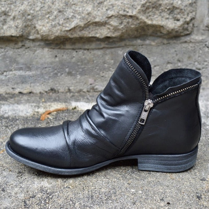 Victoria – Lederstiefel mit Reißverschluss