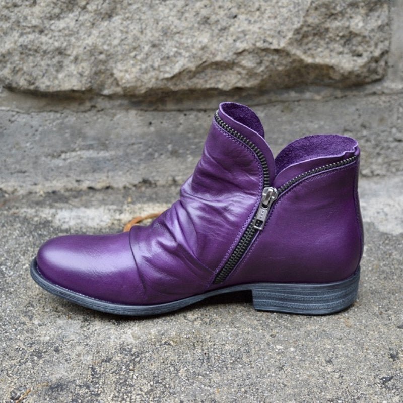 Victoria – Lederstiefel mit Reißverschluss