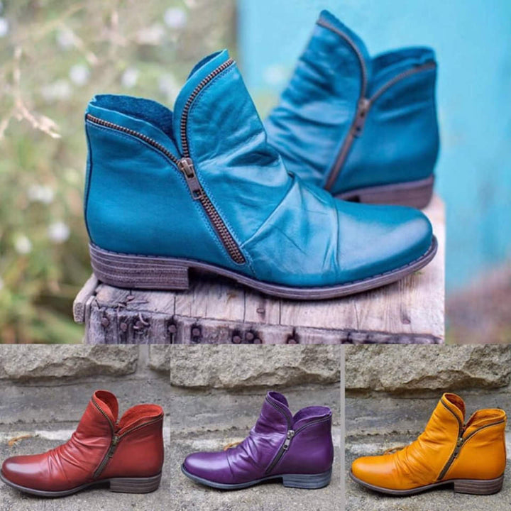 Victoria – Lederstiefel mit Reißverschluss