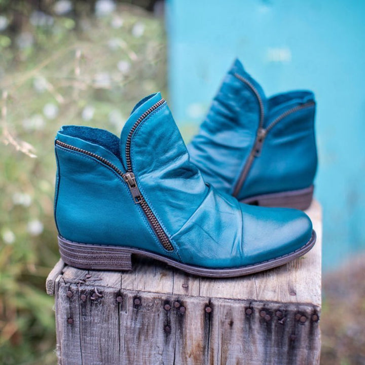 Victoria – Lederstiefel mit Reißverschluss